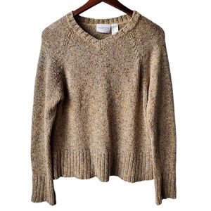Vtg Liz Claiborne 'Lizwear Jeans' Speckled V-neck Knit Sweater Size Small